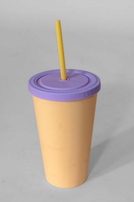 Vaso Con Tapa + Sorbito Arcay Estampado 3