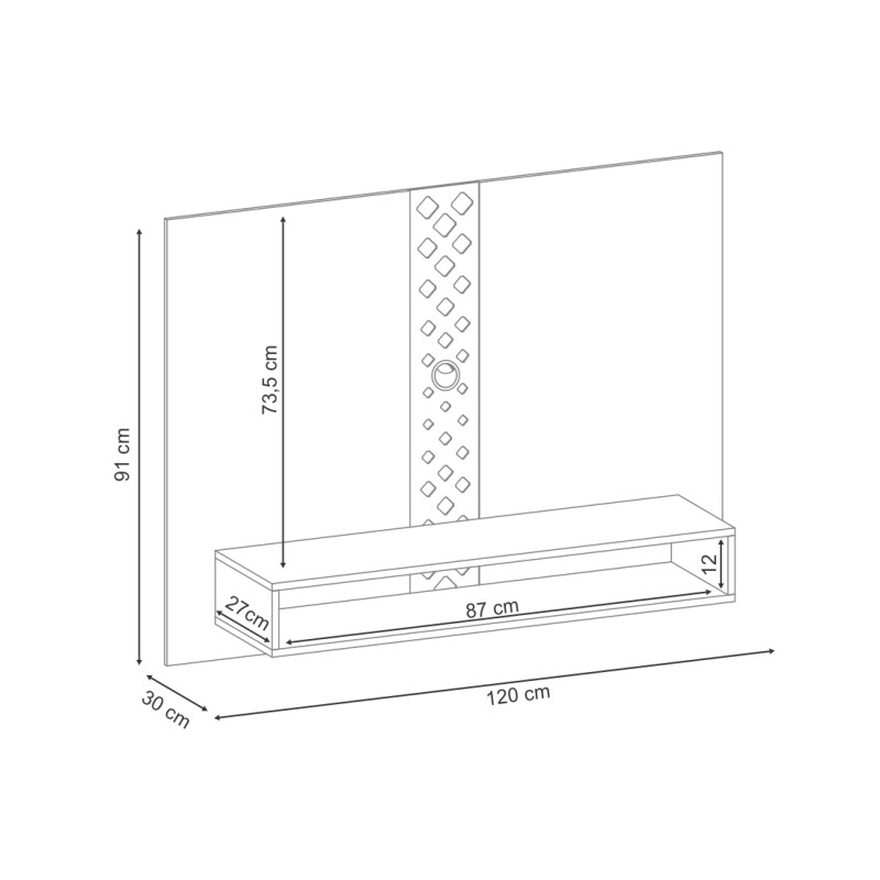 Panel Form 120cm Deck / Off white