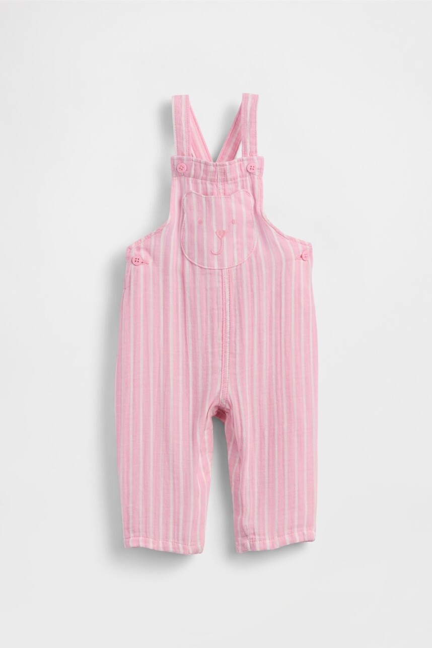 Enterito De Muselina Bebé Pink Stripe