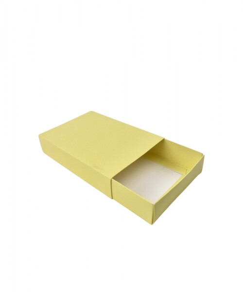 Caja eco 13 tipo caja fosforo 10x14x3 cm. AMARILLO PASTEL