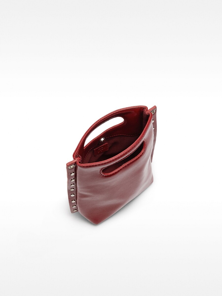 Bolso Tote Con Efecto Craquelado rojo