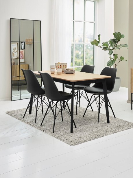 Mesa de comedor JEGIND 80x130 roble/negro Mesa de comedor JEGIND 80x130 roble/negro