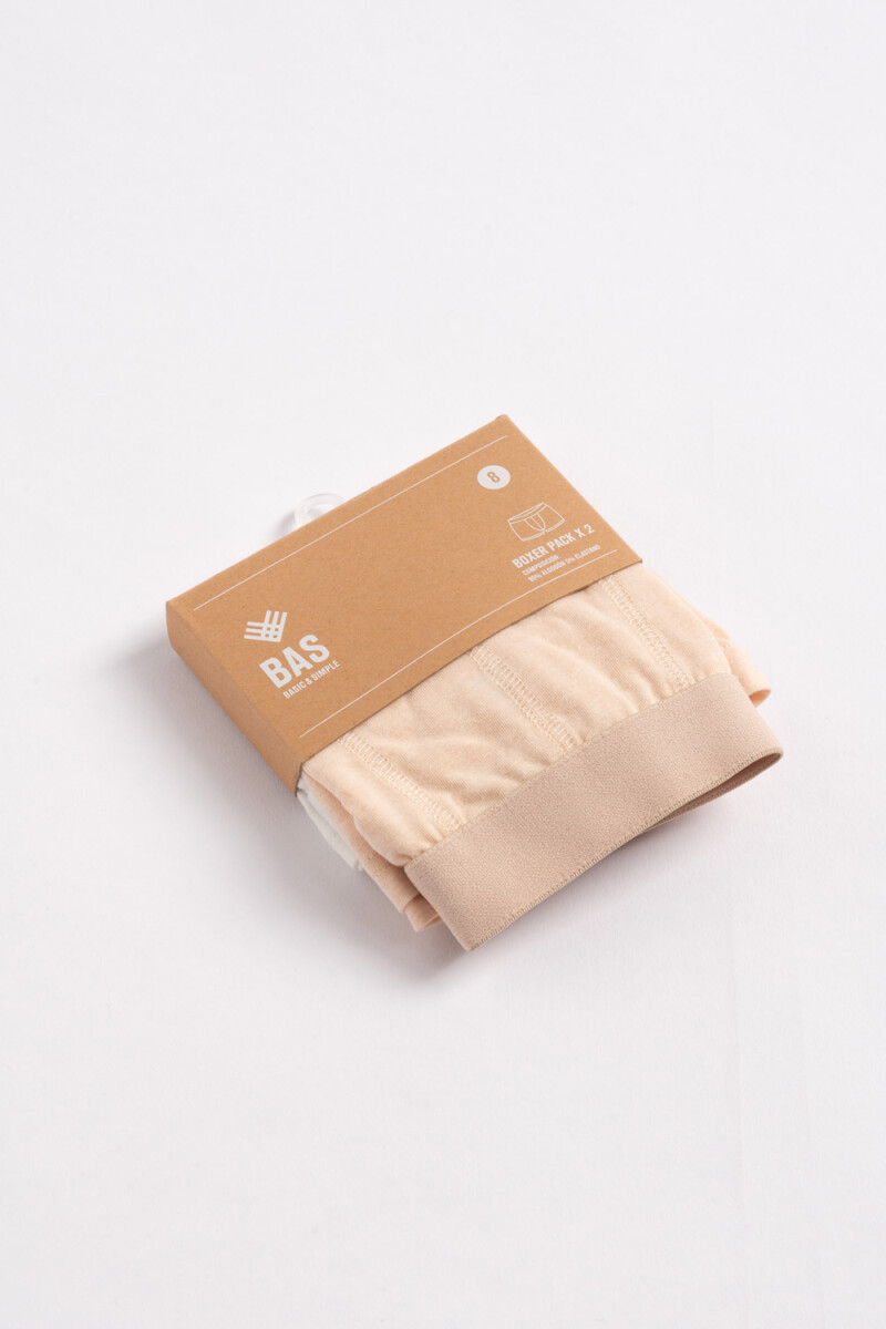 Boxer pack x2 Beige Melange