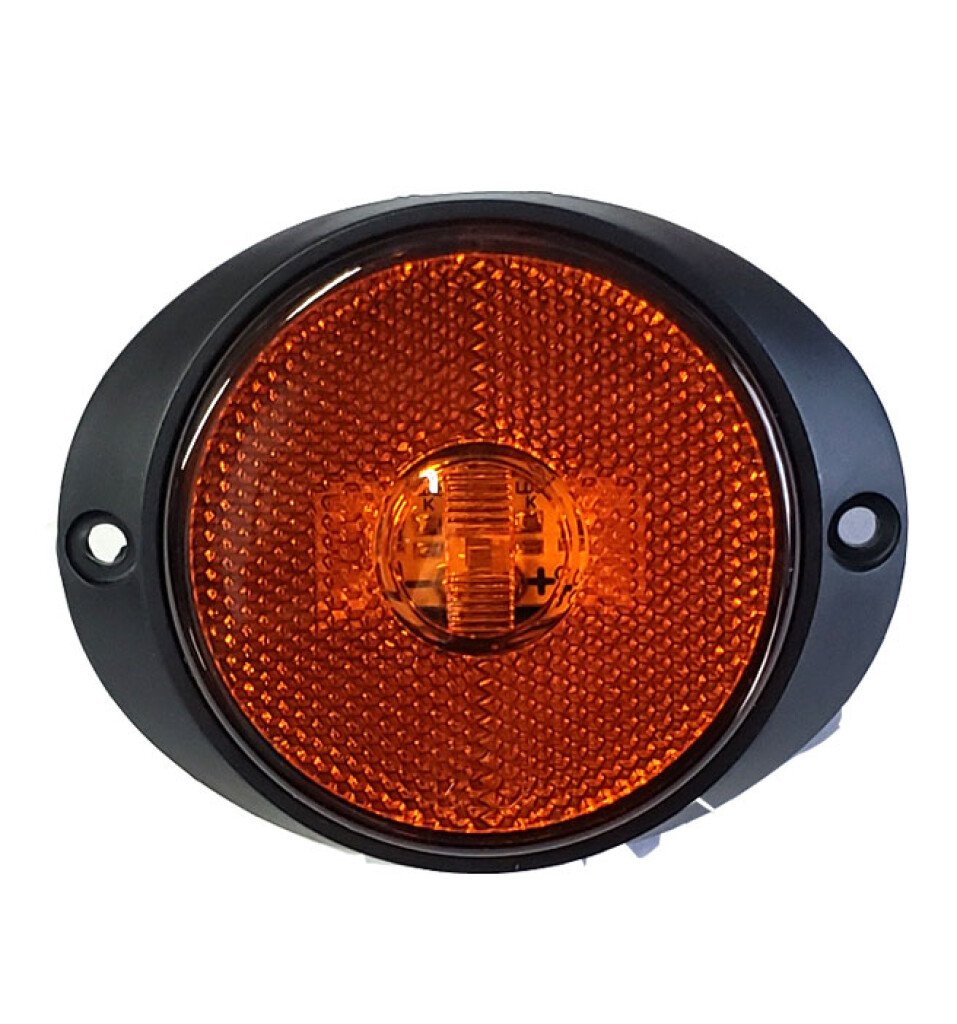 Faro delantero ámbar 12/24V con ficha H3