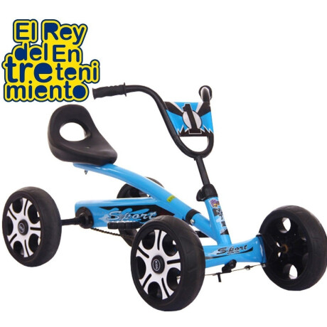 Auto A Pedal Cuatriciclo Reforzado Calidad Moto Kart Azul