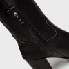 Bota Caña Alta Onassis En Cuero Graneado Negro