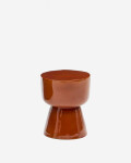 Mesa auxiliar exterior Mesquida de cerámica con acabado terracota glaseado Ø 35 cm Mesa auxiliar exterior Mesquida de cerámica con acabado terracota glaseado Ø 35 cm