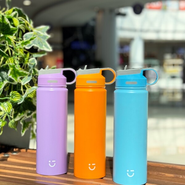 Botella acero 900ml celeste