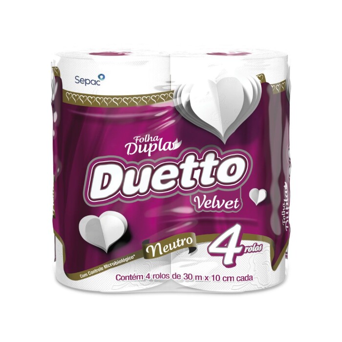 DUETTO PAPEL HIG DOBLE H. NEU X 4 ROLLOS única