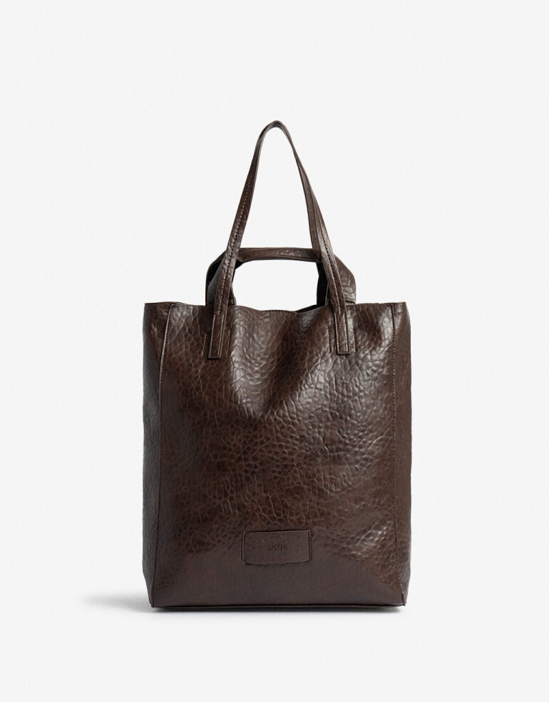 Shopper Shopper Con Doble Asa - Marron Chocolate