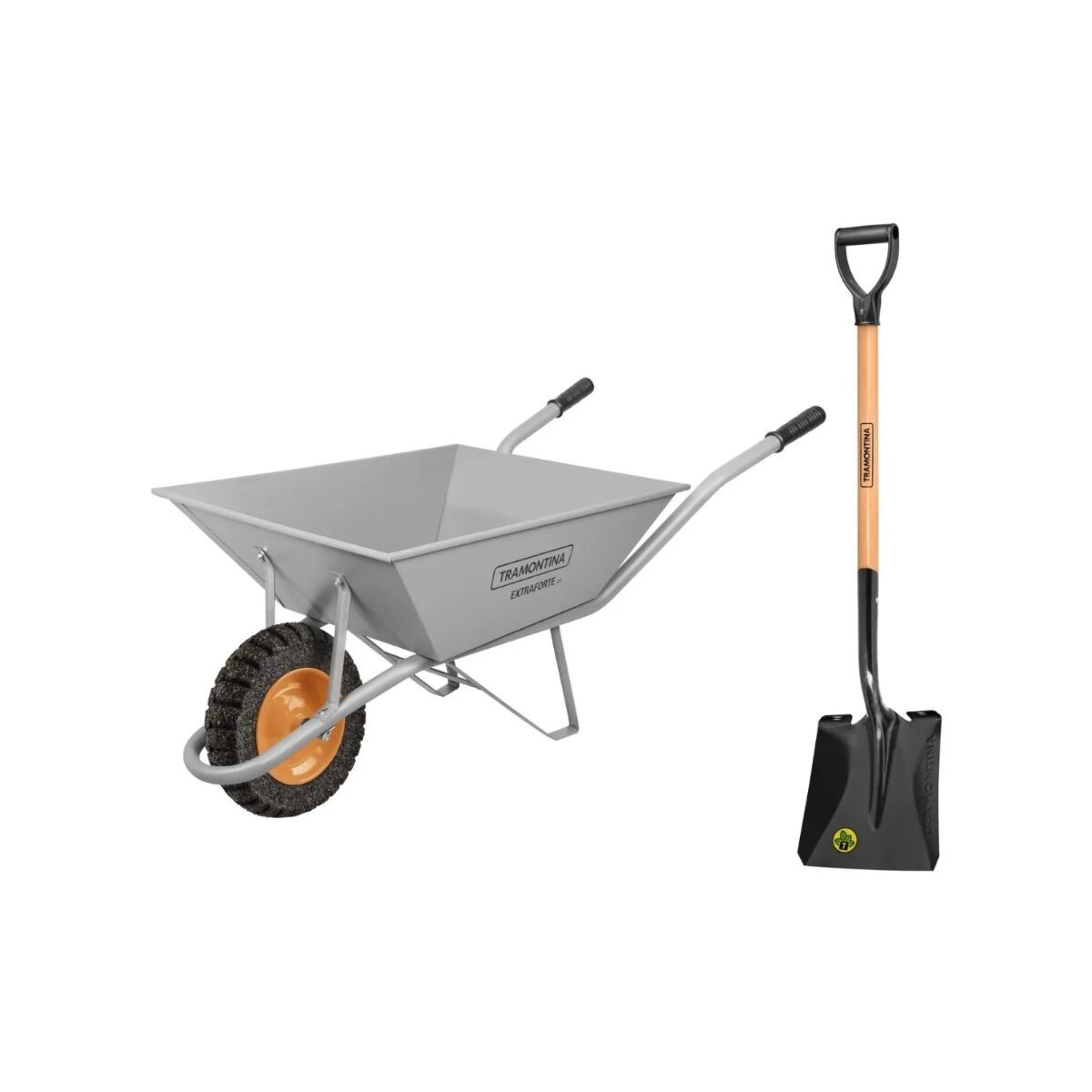 CARRETILLA CALIBRADA 65LT C/RUEDA MACIZA + PALA DE PALEAR Carretilla Calibrada 65lt C/rueda Maciza + Pala De Palear