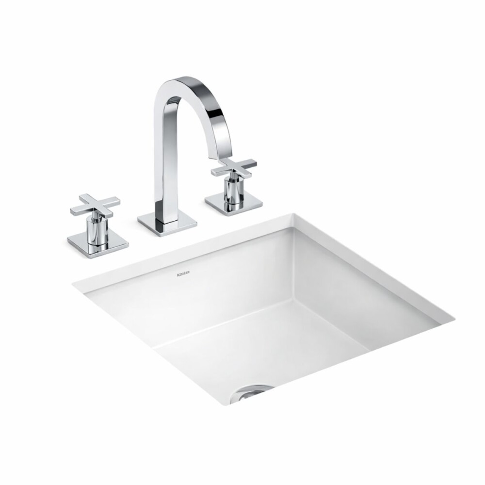 Bacha de embutir cuadrada 41 cm blanca Deca Bacha De Embutir Cuadrada 41 Cm Blanca Deca