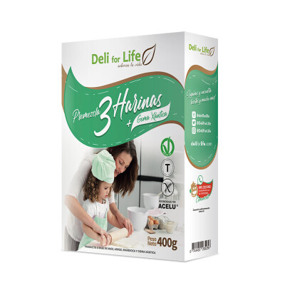 Mezcla De 3 Harinas Sin Gluten Deli FOR Life 400g Mezcla 3 Har 400g Deliforli