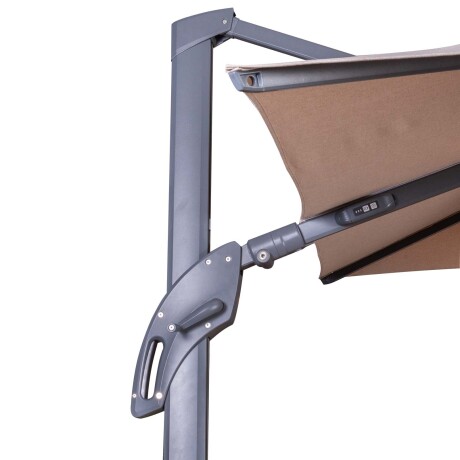 SOMBRILLA ALUMINIO 3*3M ALUMINIO NATURAL-BEIGE MUMBAI LED