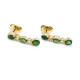 Caravanas En Oro 18K Con Brillantes Y Esmeraldas Caravanas En Oro 18K Con Brillantes Y Esmeraldas