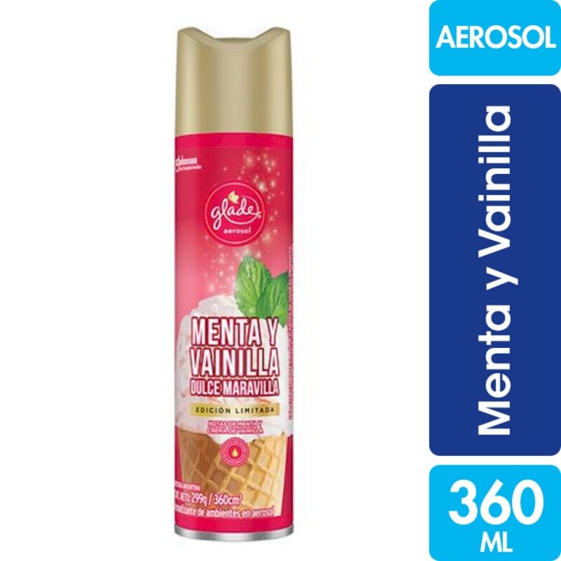 Desodorante de Ambiente Glade Aerosol Menta y Vainilla 360 ML