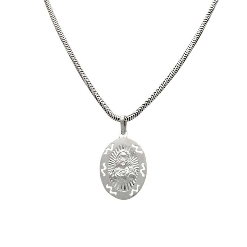Dije Sagrado Corazón-Plata 925-Sin Piedra-CP3065 sinpiedra