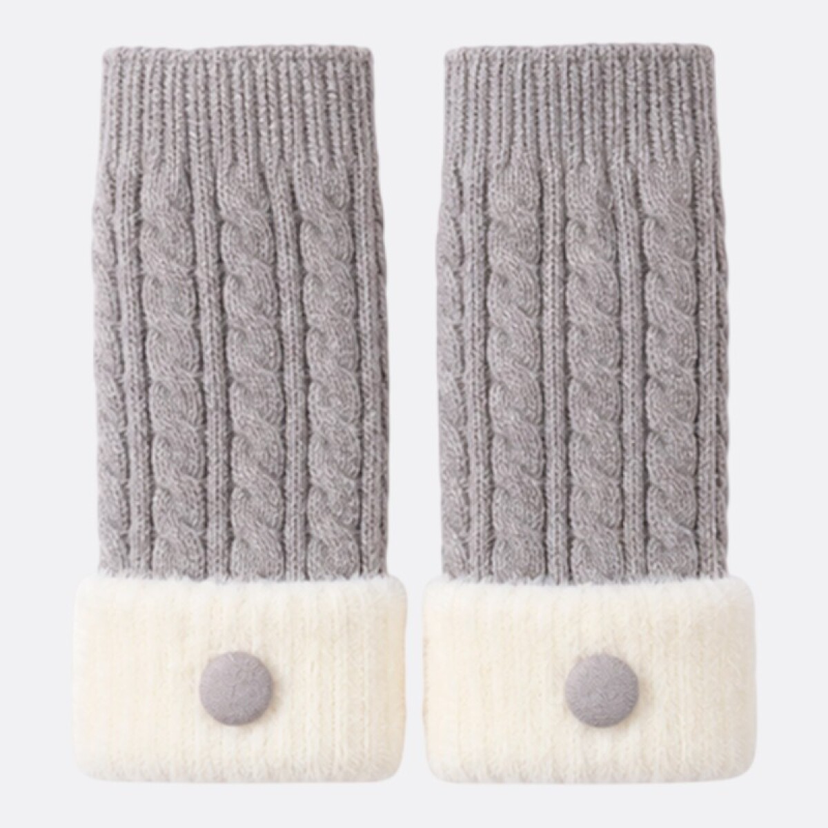Guantes Sin Dedos Tejidos - Gris 
