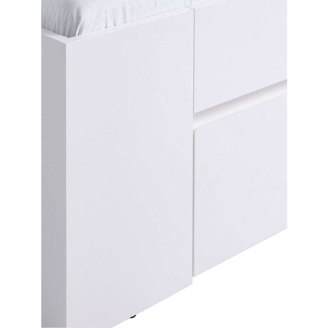 Estructura Cama Limfjorden 1 Plaza 90X200 2 Cajones Blanco