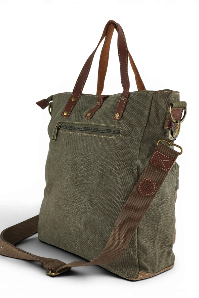 Bolso matera de lona Verde