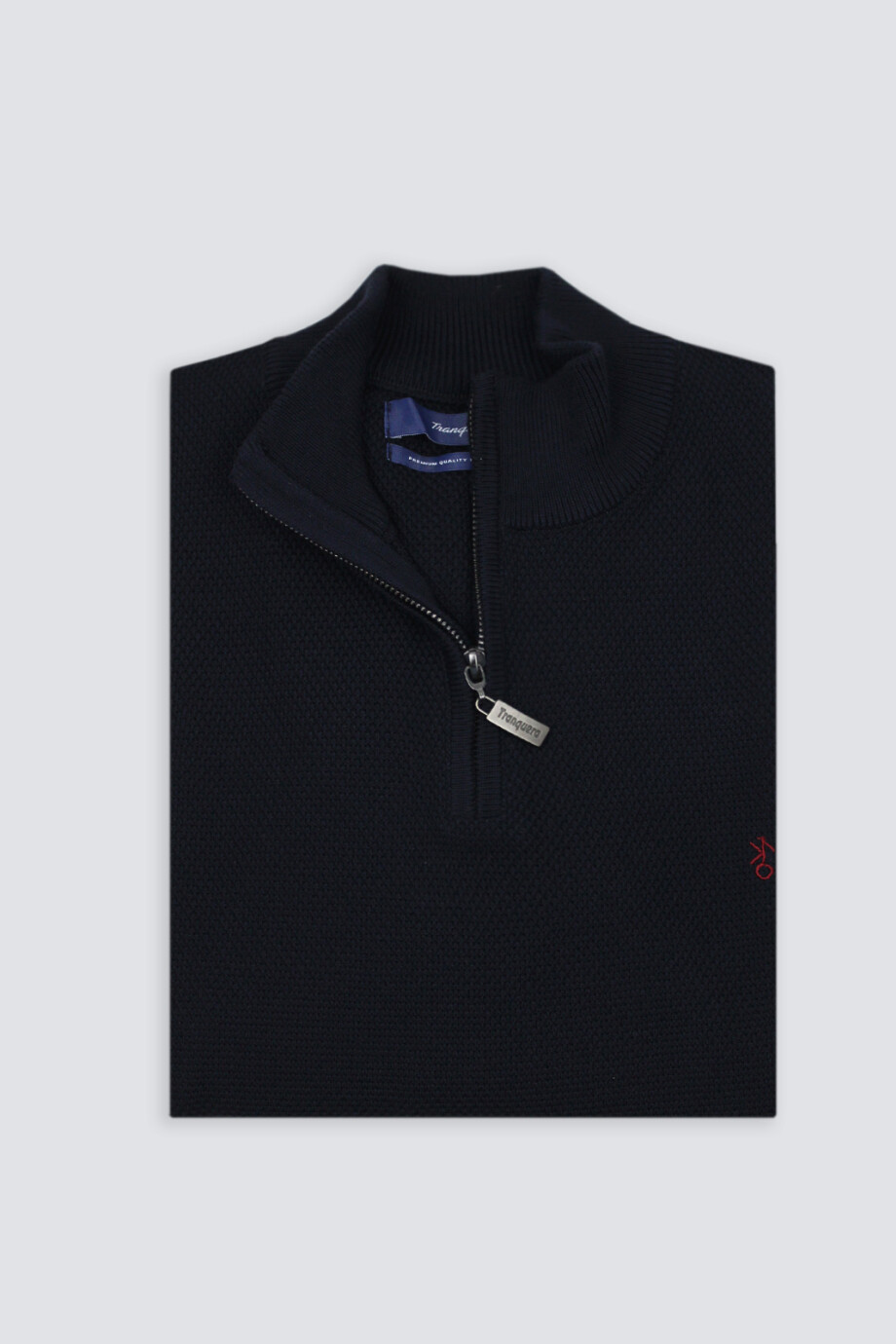 Remera Medio Cierre Apolo Azul