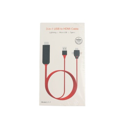 Cable adaptador 3 en 1 USB a HDMI Cable adaptador 3 en 1 USB a HDMI