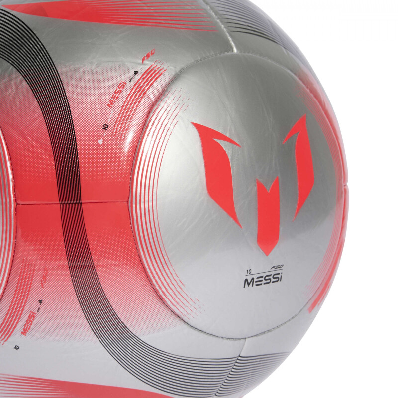 Pelota Futbol Cancha Adidas de Niños - JI8291 Plata-rojo