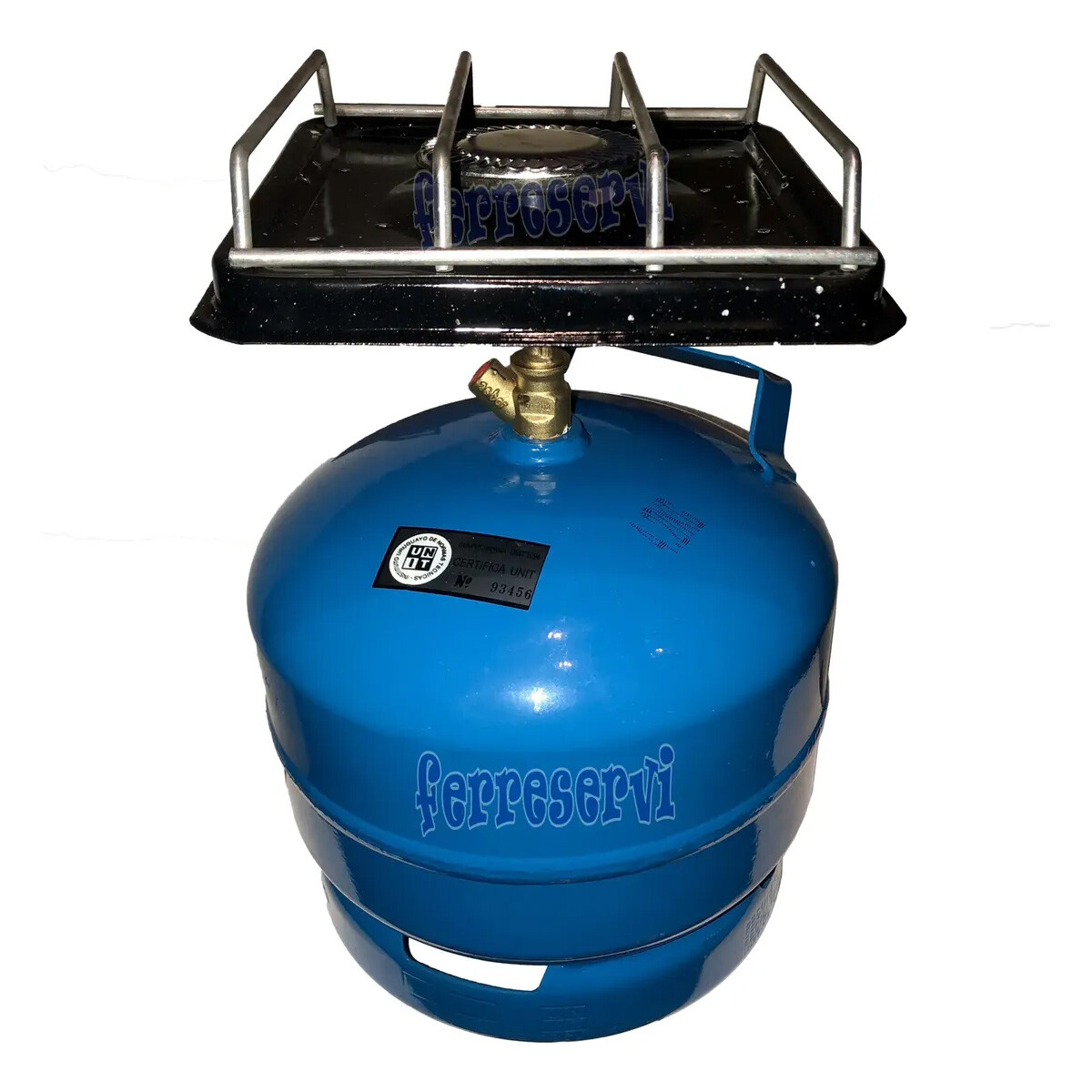 GARRAFA 3KG GAS NUEVA AZUL / ROJA C/ VALVULA UNIT 