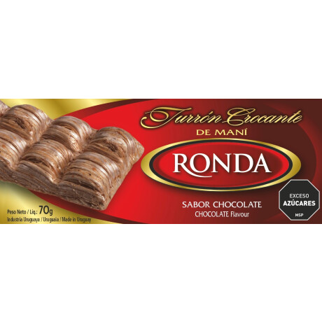 TURRON CROCANTE RONDA MANI 70G CHOCOLATE TURRON CROCANTE RONDA MANI 70G CHOCOLATE