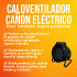 Caloventilador Cañon 2000W Eléctrico Potente 3 Modos Estufa Variante Color Negro
