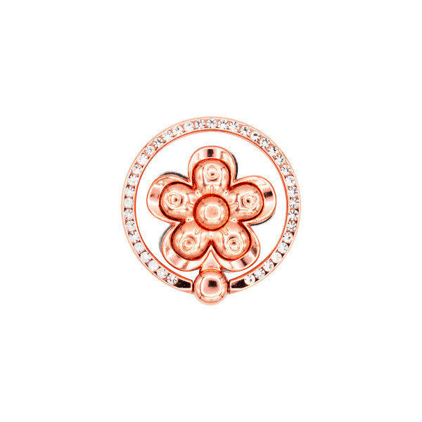 Anillo para celular diseño flor con brillos color dorado Anillo Para Celular Diseño Flor Con Brillos Color Dorado