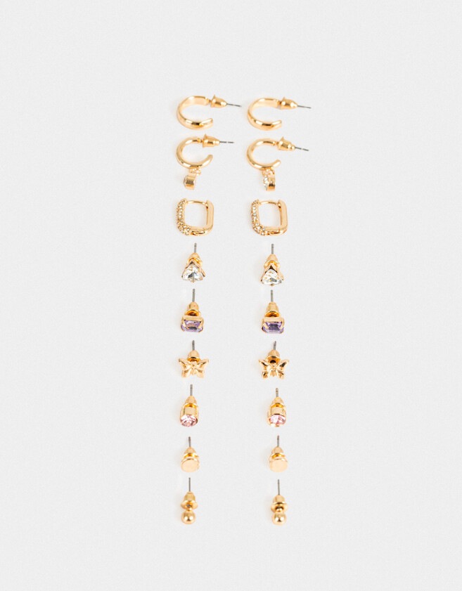 Aros Sets Con strass Sets De Aros Con Strass - Dorado