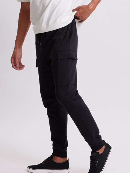 Pantalón deportivo cargo Negro
