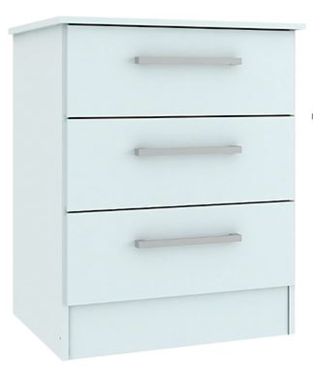 MESA DE LUZ RTD CO 1054 -3 Cajones Blanco/Tabaco 