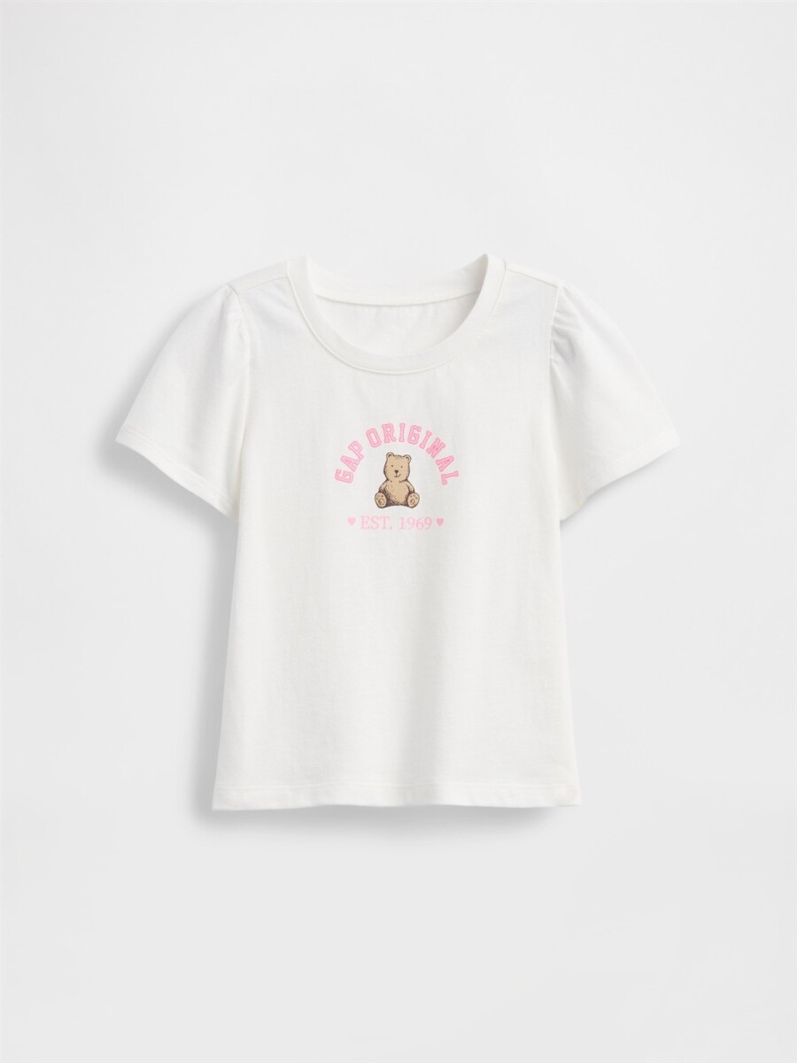 Remera Logo Gap Toddler Niña - New Off White 