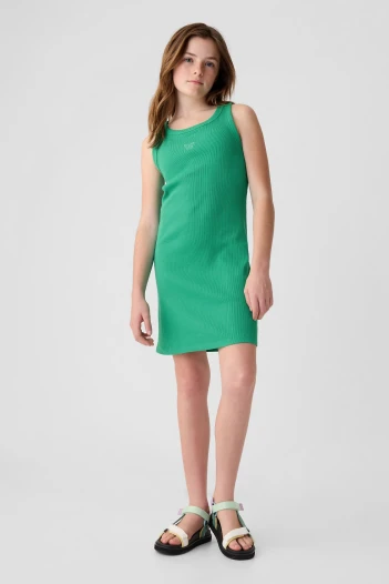 Vestido Rib Niña Simply Green 17-5936