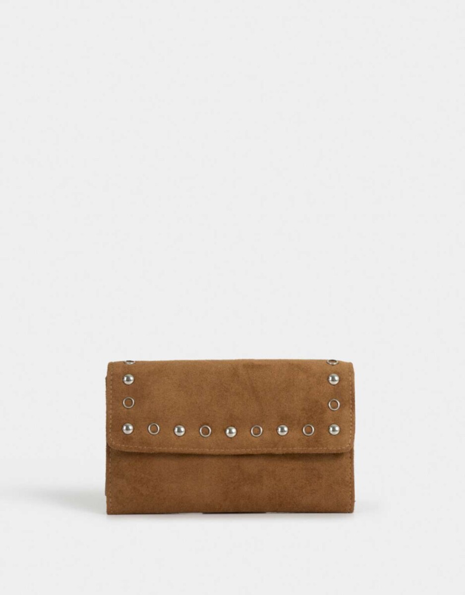 Billetera Fichero Suede - Marron Beige 