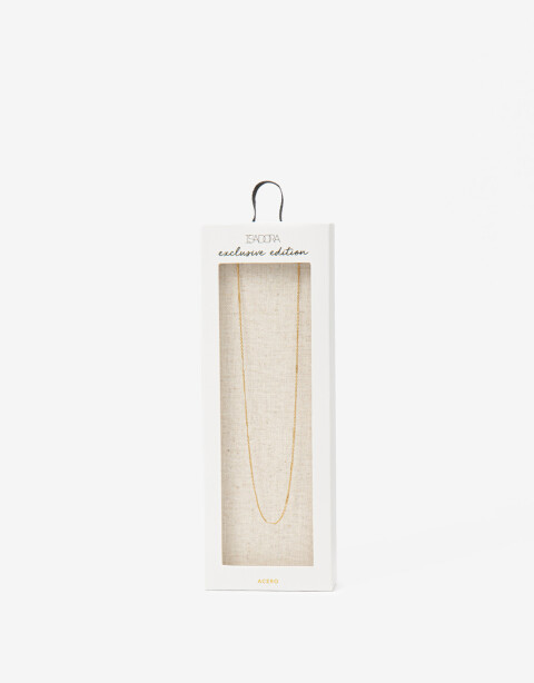 Collares Cortos Metal Collar De Cadena Acero - Dorado