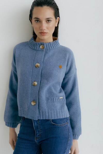 CARDIGAN TERRO PICK Celeste