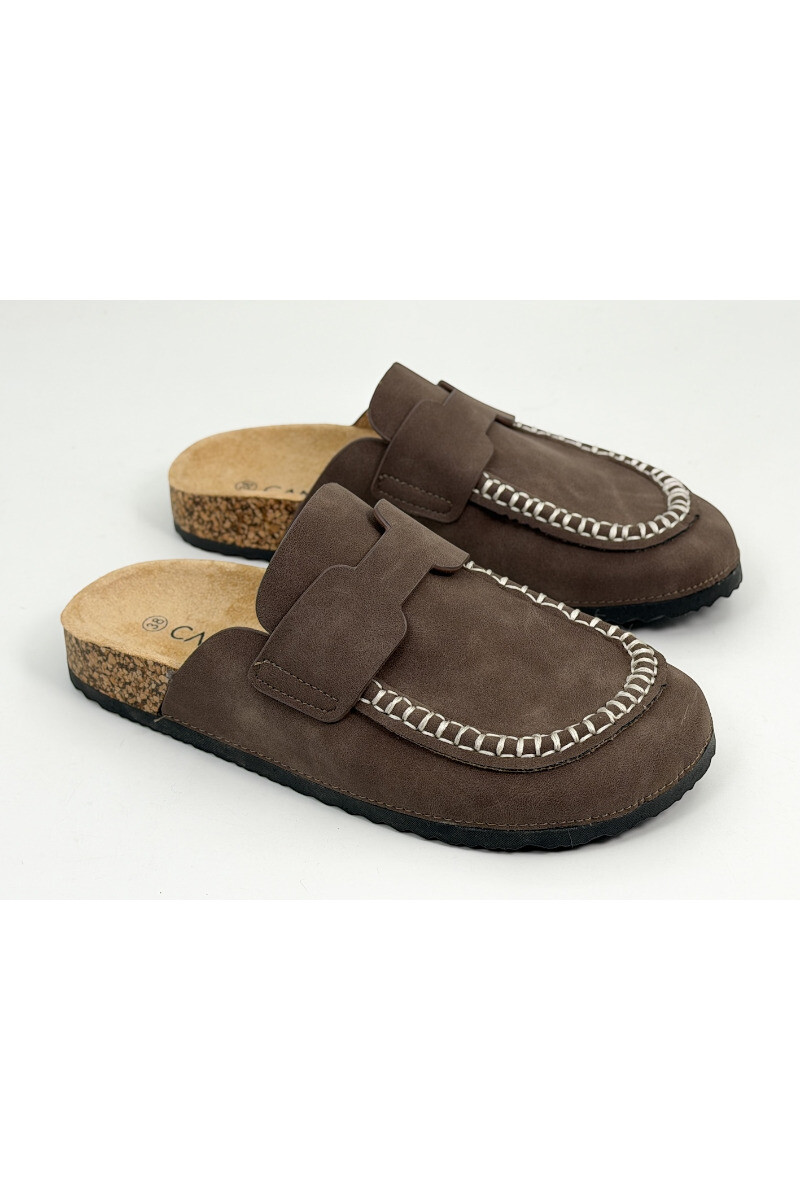 Zuecos Cow Marron
