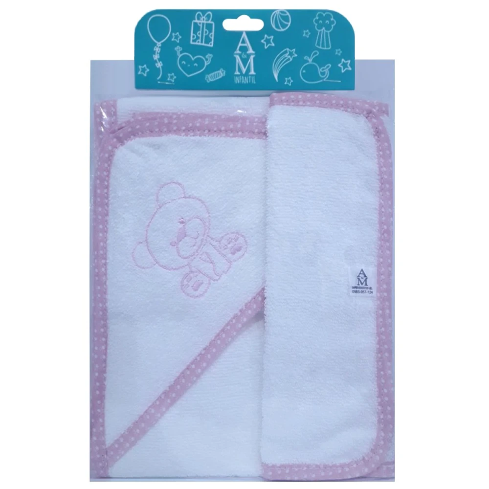 A&M TOALLA + TOALLITA P/BEBE NENA 90441