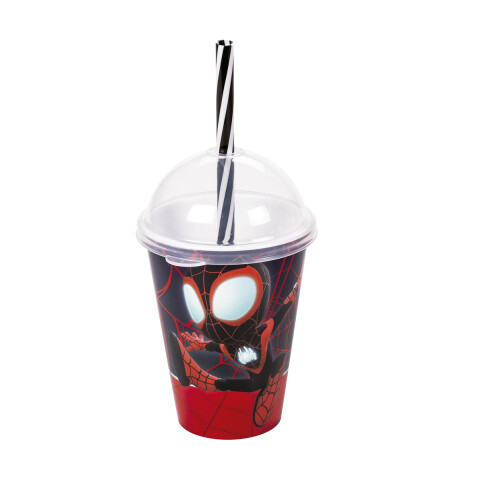 Vaso Plástico Milk Shake Spidey Diseños Surtidos 280 ml U
