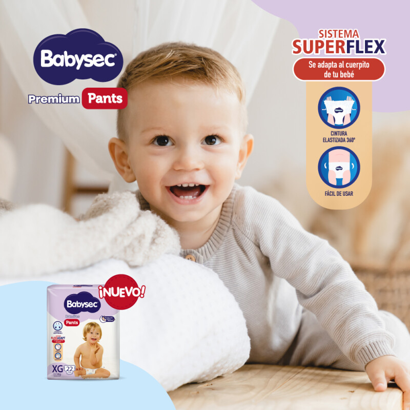 Pañales Babysec Pants Premium Talle Xg 22 Uds. Pañales Babysec Pants Premium Talle Xg 22 Uds.