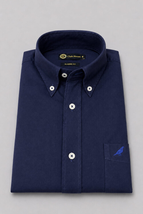 Camisa Cotton Twill Botton Down Navy