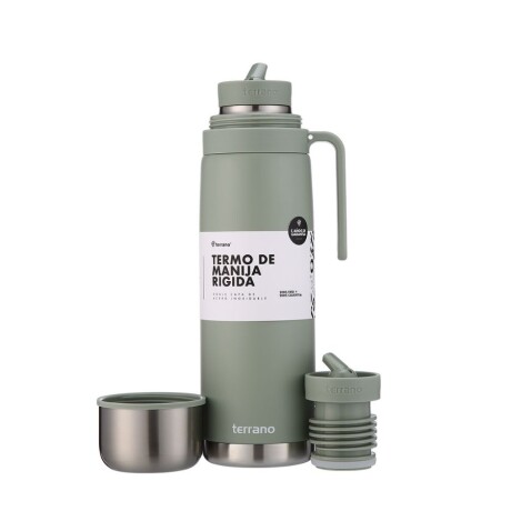Termo Terrano Premium Manija Rígida 1 Litro OLIVA