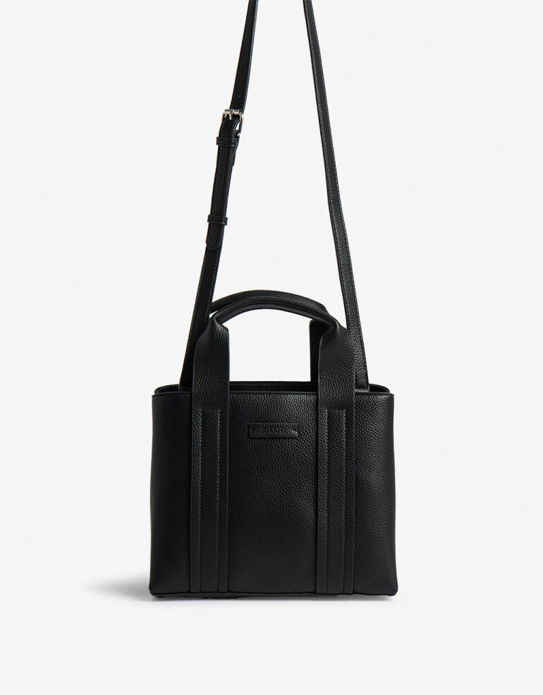 City Basicos Cartera City Con Doble Asa - Negro