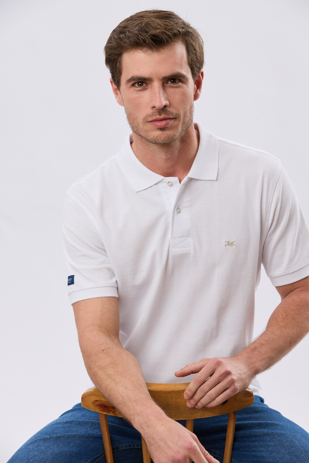 REMERA POLO LISA PIQUÉ Blanco