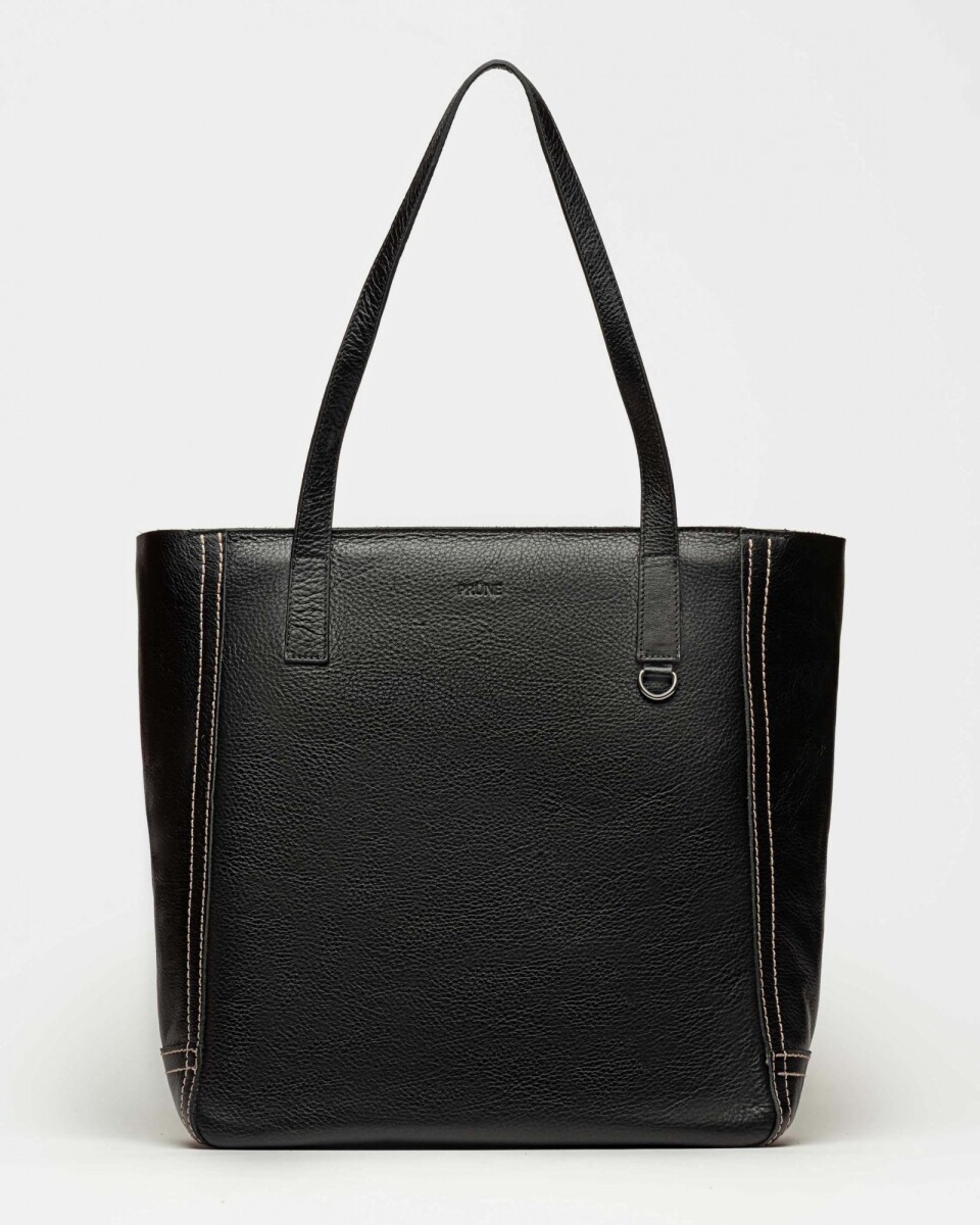 Shopper Vera en cuero graneado - Negro 