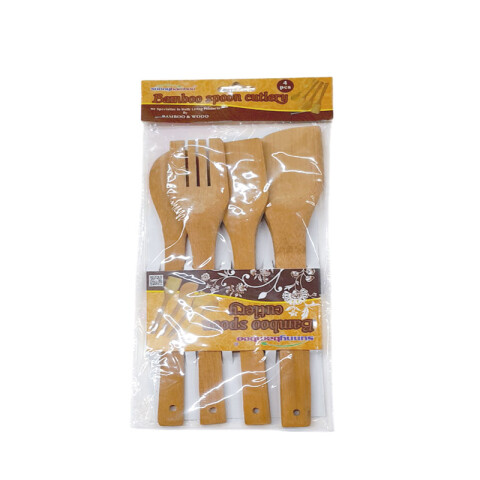 OUTLET Set de utensilios de cocina de bambú x4pcs Outlet Set De Utensilios De Cocina De Bambú X4pcs