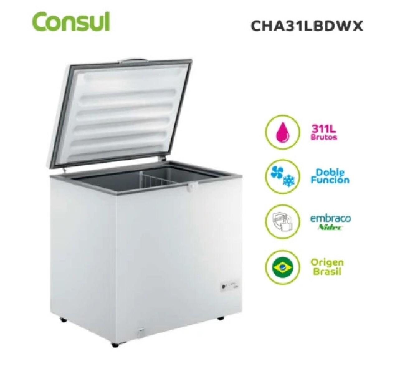 Freezer Horizontal Consul 310l Cha31 